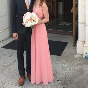 Sorella vita coral bridesmaid dress